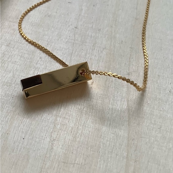 new Vintage genuine tiger eye bar minimalist pendant necklace - Picture 10 of 11